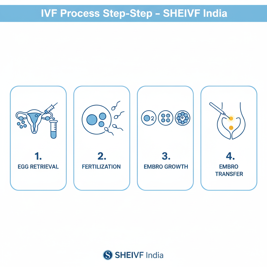 IVF process step by step at SHEIVF India for international patients